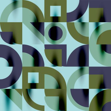 Neo memphis geometrik desenli daireler, kareler. Kapaklar, afişler, el ilanları ve posterler ve diğer şablonlar için pop sanatları soyut arka plan