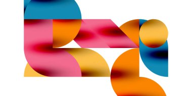 Gölge etkisi parlak daireler ve yuvarlak üçgenler geometrik modern sanat. Duvar Kağıdı, Sancak, Arkaplan, Kart, Kitap İllüstrasyonu, İniş Sayfası
