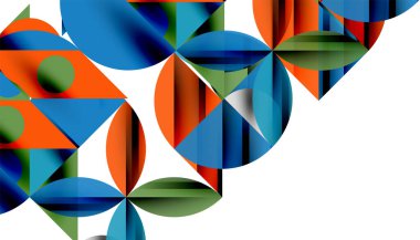 Neo memphis geometrik deseni daireler, kareler ve çizgilerle. Kapaklar, afişler, el ilanları ve posterler ve diğer şablonlar için pop sanatları soyut arka plan