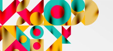 Geometrik neo desenler. Kapaklar, afişler, el ilanları ve posterler ve diğer şablonlar için soyut arkaplan