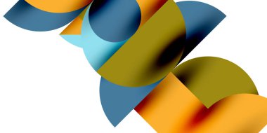 Teknik, dairesel şekilleri, geometrik sanatı en aza indirir. Vektör modern çemberler