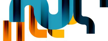 Dinamik dalgalar, akış çizgileri, çizgili vektör geometrik elementler minimum örüntü. Duvar Kağıdı, Sancak, Arkaplan, Kart, Kitap İllüstrasyonu, İniş Sayfası