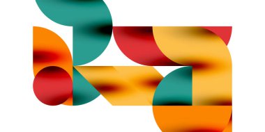 Gölge etkisi parlak daireler ve yuvarlak üçgenler geometrik modern sanat. Duvar Kağıdı, Sancak, Arkaplan, Kart, Kitap İllüstrasyonu, İniş Sayfası