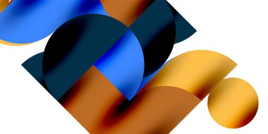Teknik, dairesel şekilleri, geometrik sanatı en aza indirir. Vektör modern çemberler