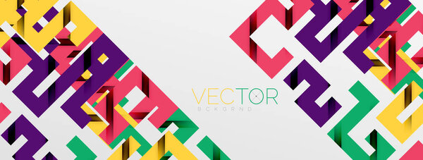 Color bend lines with shadow texture effect. Vector Illustration For Wallpaper, Banner, Background, Card, Book Illustration, landing page