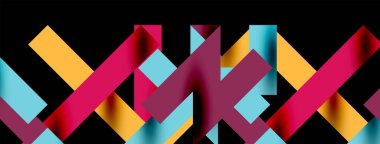 Renkli çizgiler soyut çizgi arkaplanı. Kapaklar, afişler, el ilanları ve posterler ve diğer şablonlar için pop sanatları soyut arka plan