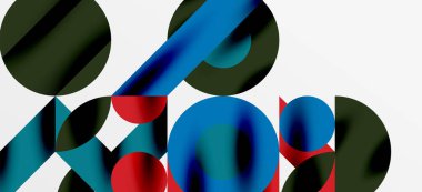 Geometrik neo desenler. Kapaklar, afişler, el ilanları ve posterler ve diğer şablonlar için soyut arkaplan