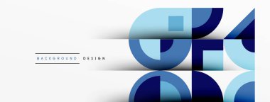 Geometrik tasarım soyut arkaplan - dairelerin kareleri