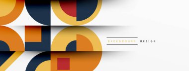 Modern geometrik soyut arkaplan daireler. İş veya teknoloji tasarımı