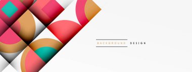 Modern geometrik soyut arkaplan daireler. İş veya teknoloji tasarımı