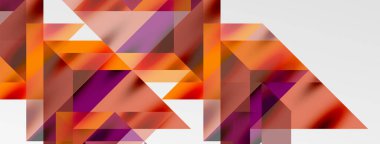 Teknik üstüste binen üçgen elementleri geometrik grafik desen biçimlendirir