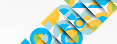 Modern geometrik soyut arkaplan daireler. İş veya teknoloji tasarımı