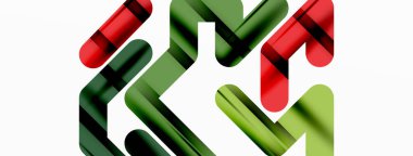 Soyut arkaplan - renkli satır bileşimi. Teknoloji veya iş dijital şablonu