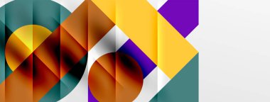 Yuvarlak şekiller, daireler ve çizgiler minimum geometrik arkaplan. Duvar Kağıdı, Sancak, Arkaplan, Kart, Kitap İllüstrasyonu, İniş Sayfası