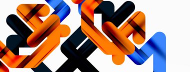 Soyut arkaplan - renkli satır bileşimi. Teknoloji veya iş dijital şablonu