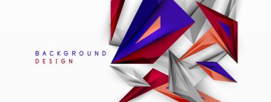 Minimum geometrik soyut arkaplan. Düşük poliamik dinamik üçgen tasarımı. Duvar kağıdı, afiş, arkaplan veya iniş için moda tekno iş şablonu