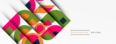 Modern geometrik soyut arkaplan daireler. İş veya teknoloji tasarımı