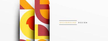 Geometrik tasarım soyut arkaplan - dairelerin kareleri