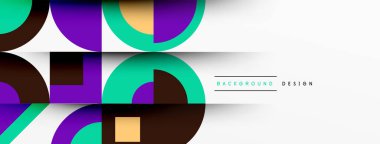 Geometrik tasarım soyut arkaplan - dairelerin kareleri