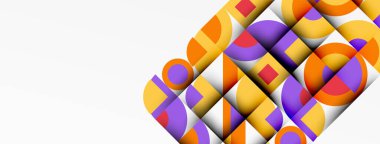 Geometrik tasarım soyut arkaplan - dairelerin kareleri