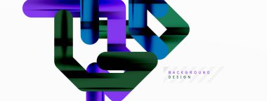 Soyut arkaplan - renkli satır bileşimi. Teknoloji veya iş dijital şablonu