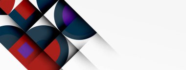 Geometrik tasarım soyut arkaplan - dairelerin kareleri