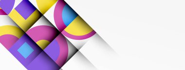 Geometrik tasarım soyut arkaplan - dairelerin kareleri