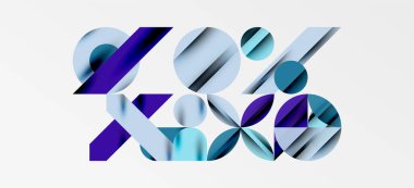 Geometrik neo desenler. Kapaklar, afişler, el ilanları ve posterler ve diğer şablonlar için soyut arkaplan