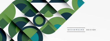 Modern geometrik soyut arkaplan daireler. İş veya teknoloji tasarımı