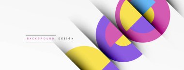 Geometrik tasarım soyut arkaplan - dairelerin kareleri