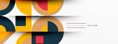 Geometrik tasarım soyut arkaplan - dairelerin kareleri