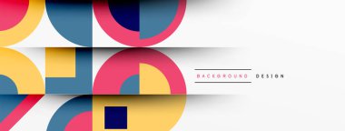 Geometrik tasarım soyut arkaplan - dairelerin kareleri