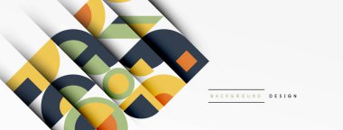 Geometrik tasarım soyut arkaplan - dairelerin kareleri