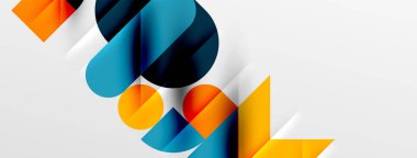 Yuvarlak şekiller, daireler ve çizgiler minimum geometrik arkaplan. Duvar Kağıdı, Sancak, Arkaplan, Kart, Kitap İllüstrasyonu, İniş Sayfası