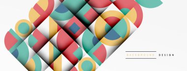 Modern geometrik soyut arkaplan daireler. İş veya teknoloji tasarımı