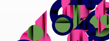 Geometrik diyagonal çizgi ve daire şekli, geniş soyut arkaplan