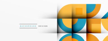 Modern geometrik soyut arkaplan daireler. İş veya teknoloji tasarımı