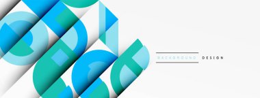 Geometrik tasarım soyut arkaplan - dairelerin kareleri