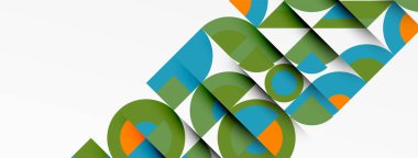 Geometrik tasarım soyut arkaplan - dairelerin kareleri