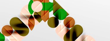 Yuvarlak şekiller, daireler ve çizgiler minimum geometrik arkaplan. Duvar Kağıdı, Sancak, Arkaplan, Kart, Kitap İllüstrasyonu, İniş Sayfası