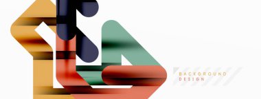 Soyut arkaplan - renkli satır bileşimi. Teknoloji veya iş dijital şablonu