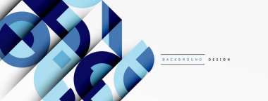 Geometrik tasarım soyut arkaplan - dairelerin kareleri