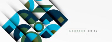 Geometrik tasarım soyut arkaplan - dairelerin kareleri