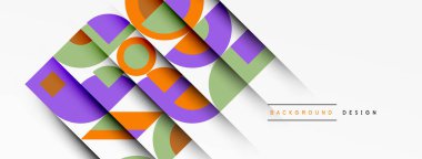 Modern geometrik soyut arkaplan daireler. İş veya teknoloji tasarımı