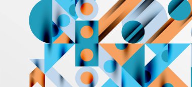 Geometrik neo desenler. Kapaklar, afişler, el ilanları ve posterler ve diğer şablonlar için soyut arkaplan
