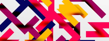 Renkli çizgiler soyut çizgi arkaplanı. Kapaklar, afişler, el ilanları ve posterler ve diğer şablonlar için pop sanatları soyut arka plan