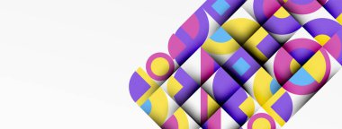 Modern geometrik soyut arkaplan daireler. İş veya teknoloji tasarımı