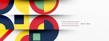 Modern geometrik soyut arkaplan daireler. İş veya teknoloji tasarımı