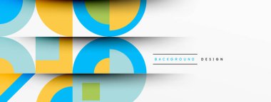 Modern geometrik soyut arkaplan daireler. İş veya teknoloji tasarımı