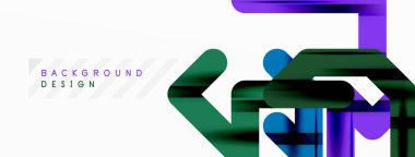 Soyut arkaplan - renkli satır bileşimi. Teknoloji veya iş dijital şablonu